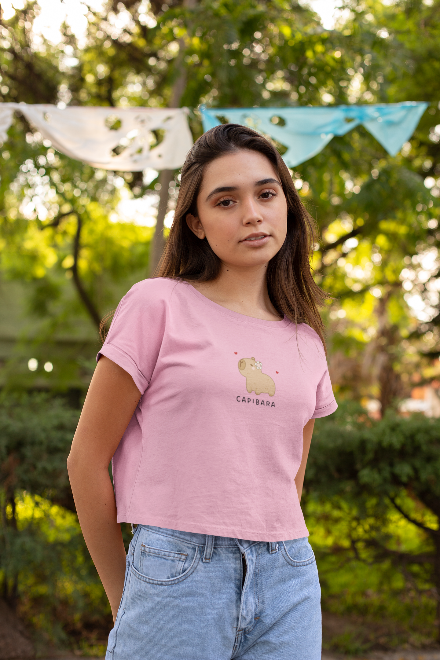 “CAPIBARA” Women’s Crop Top | Embroidered Edition