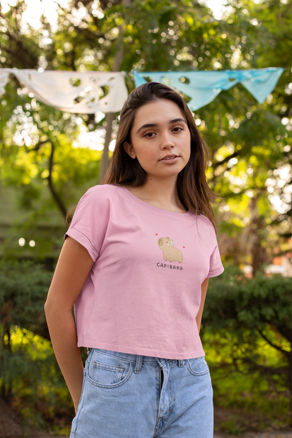 “CAPIBARA” Women’s Crop Top | Embroidered Edition