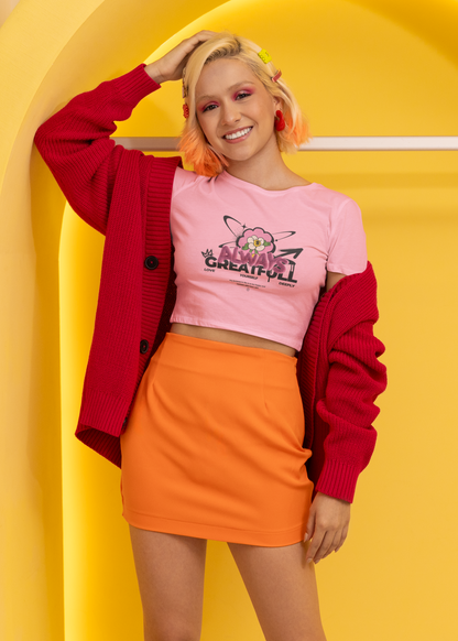 ✨ “Always Grateful” Women’s Crop Top | Minimal Positive Vibes Edition