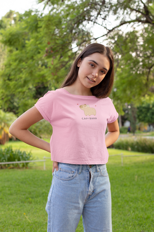 “CAPIBARA” Women’s Crop Top | Embroidered Edition