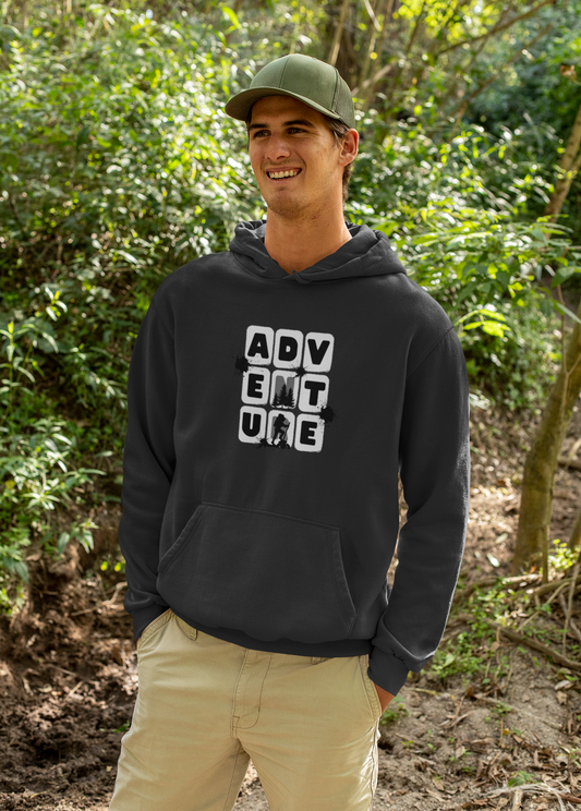 “Adventure Awaits” Unisex Heavyweight Hoodie