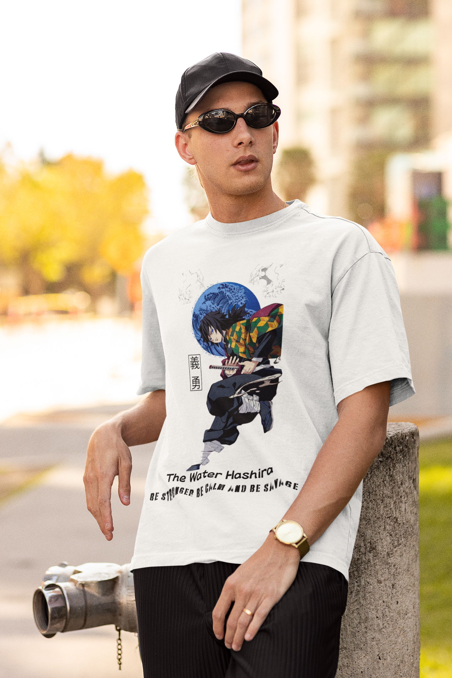 “The Water Hashira” Unisex Oversized Tee | Demon Slayer Edition