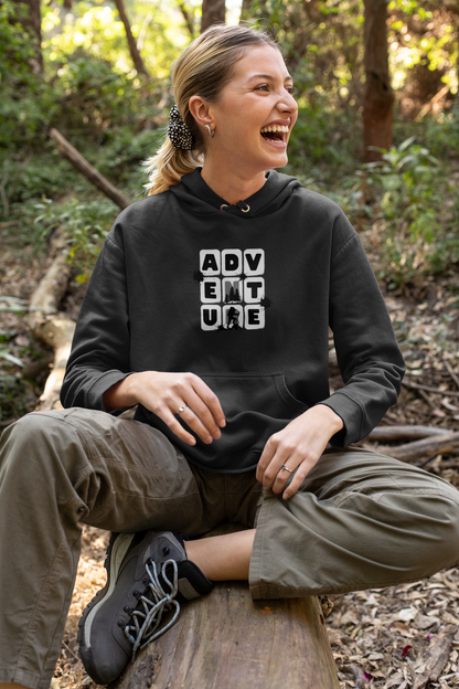“Adventure Awaits” Unisex Heavyweight Hoodie