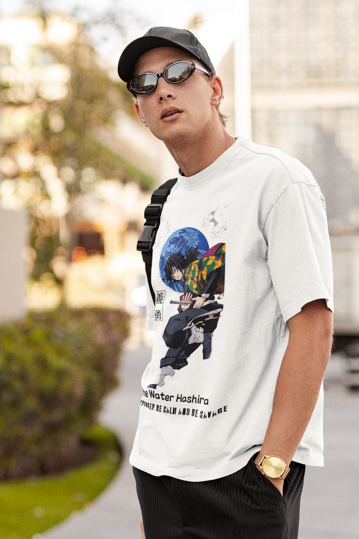 “The Water Hashira” Unisex Oversized Tee | Demon Slayer Edition
