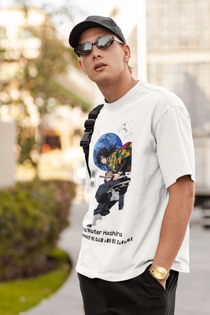 “The Water Hashira” Unisex Oversized Tee | Demon Slayer Edition