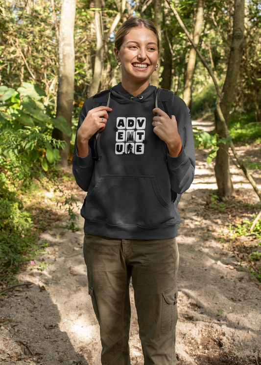 “Adventure Awaits” Unisex Heavyweight Hoodie