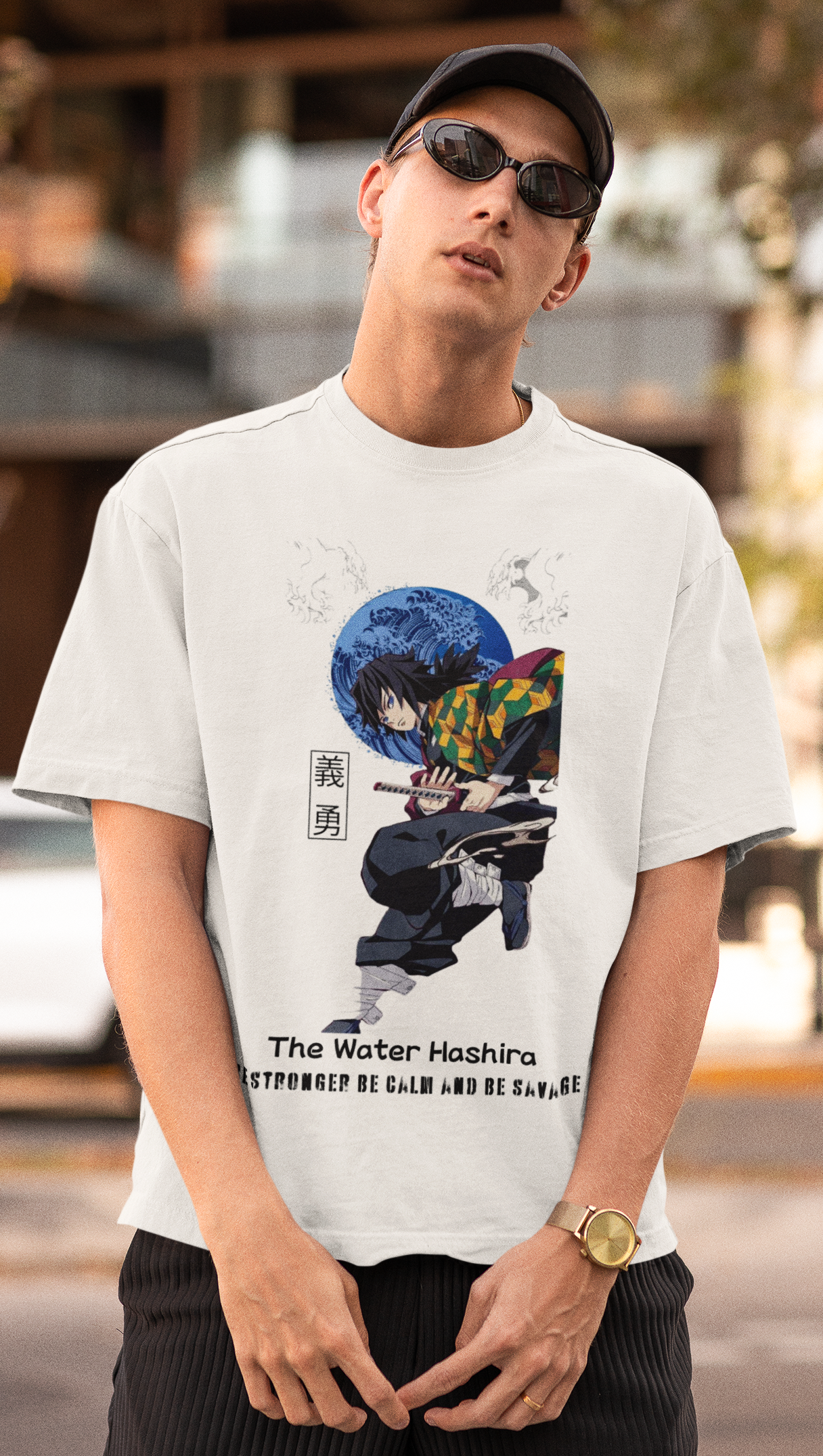 “The Water Hashira” Unisex Oversized Tee | Demon Slayer Edition