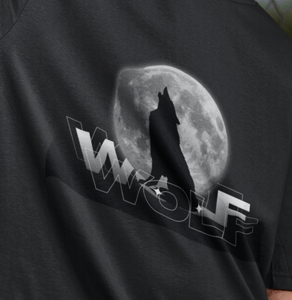 “Lone Wolf” Unisex Oversized Terry Tee | Wild Spirit Edition