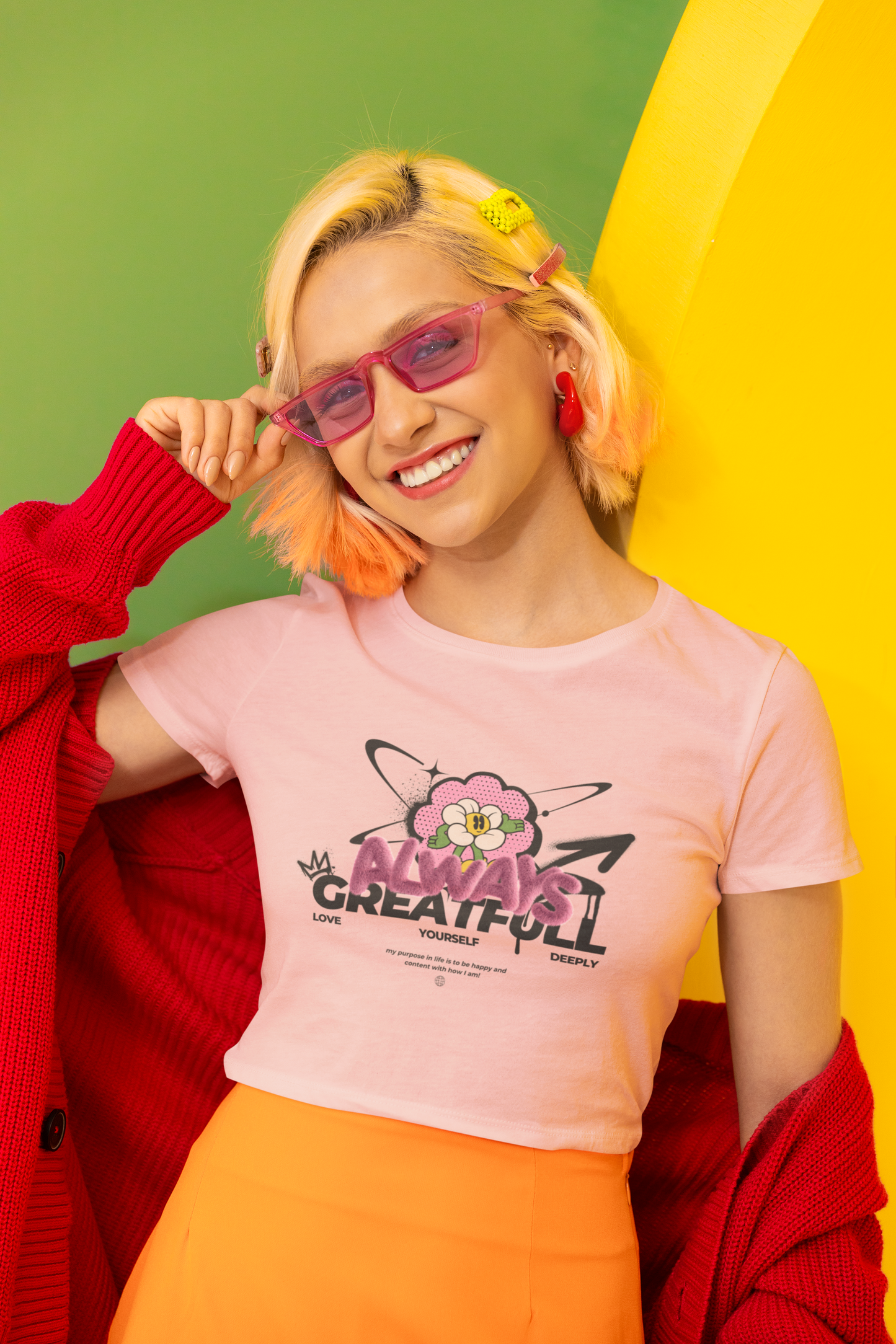 ✨ “Always Grateful” Women’s Crop Top | Minimal Positive Vibes Edition